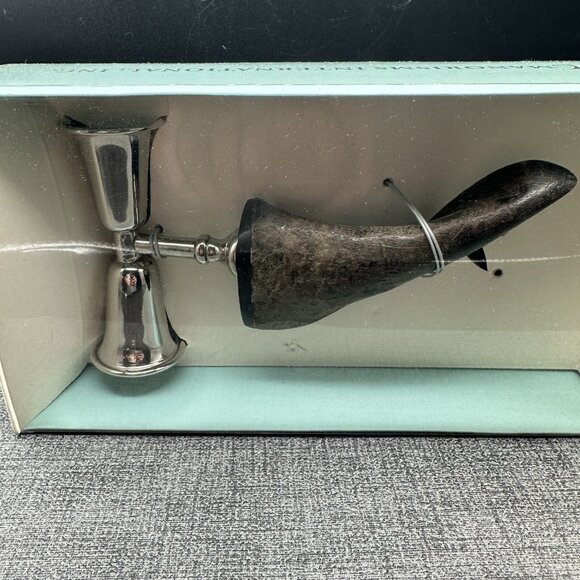 Natural Horn & Nickel Candle Snuffer Silver Tone Fortunoff Boxed Home Decor 2007 - Picture 2 of 8